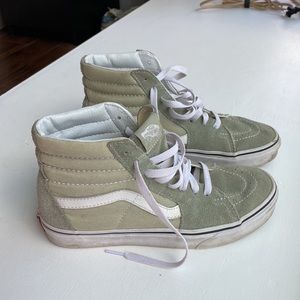 Sage green high top vans size 8 women / 6.5 men
